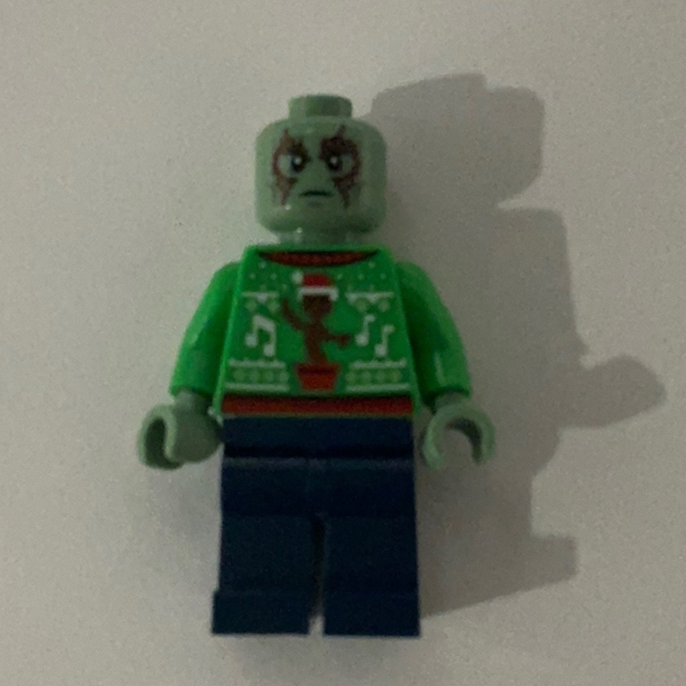 LEGO Minifig Marvel Guardians of the Galaxy Drax Holiday Sweater Green